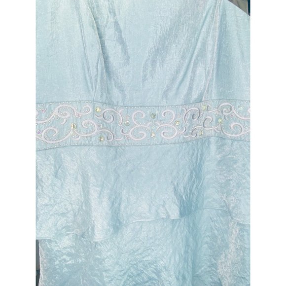 Vintage 80s R&M Richards Tafetta 2Piece Gown and Bolero Set NWT Blue Sz 14 Style - Picture 12 of 12